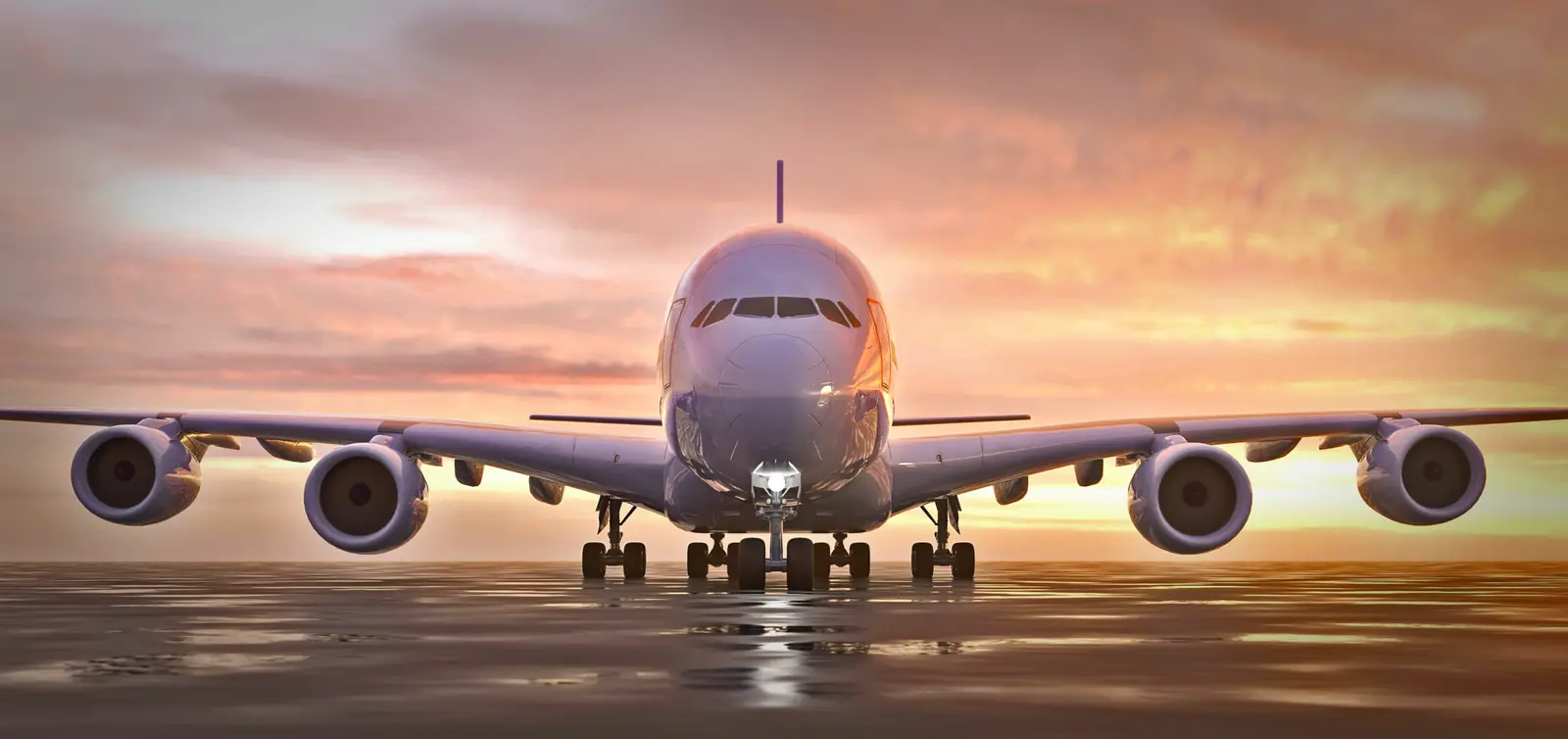 Air cargo aircraft on the apron